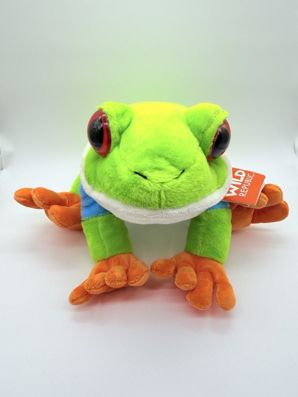 Wild Republic Soft Colorful Tree Frog Plush Stuffed Animal Toy 11"